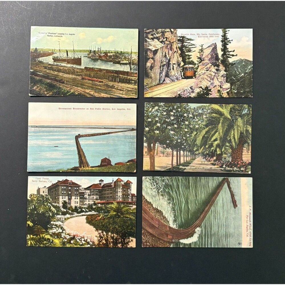 Vintage collection of iconic SOUTHERN CALIFORNIA landmarks Postcards (6)